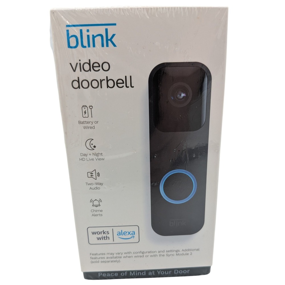Blink Video Doorbell HD Security System,‎ Wireless or Wired, Two-Way Audio, New